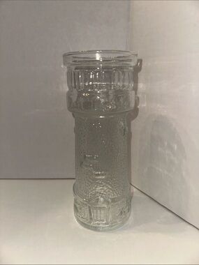 Vintage Collectible Clear Red Lobster Restaurant Lighthouse Drinking Glass